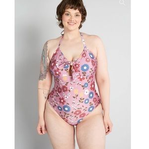 NWT‎ ModCloth x Princess Highway Tie-Front One-Piece Swimsuit